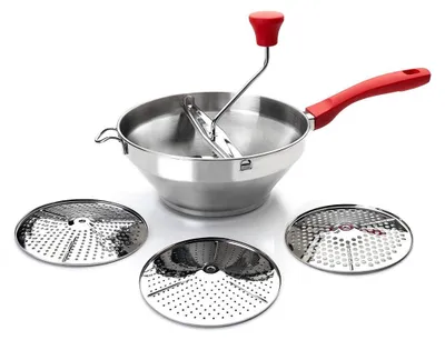 Image de Écrase-pommes de terre à 3 disques - Acier inoxydable - 24 cm