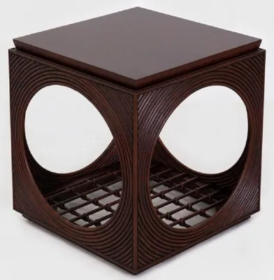 Produktbild von Casa Padrino Luxus Mahagoni Beistelltisch in Würfelform Dunkelbraun 50 x 50 x H. 55 cm - Wohnzimmer Möbel - Luxus Qualität