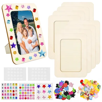 6er-Set DIY-Fotorahmen für Kinder, Bastel-Fotorahmen, Rahmenset