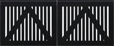 Immagine prodotto di Plus Porta doppia Sendai 200 x 80 cm RAL 9005 Nero