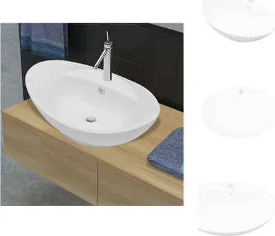 A bathroom sink and faucet on a wooden vanity, with additional views of the sink.