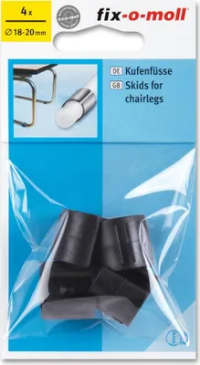 Produktbild von Fix-o-moll Stuhlbein-Endstück Tubularo1820mm4EndstückeSchwarz55mm - Fix-o-moll