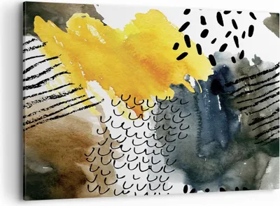 Produktbild von Bild auf Leinwand - Leinwandbild - Einteilig - Abstraktion Muster Flecken - 100x70cm - Wand Bild - Wanddeko - Wandbilder - Leinwanddruck - Bilder - Wanddekoration - Leinwand bilder - AA100x70-4282