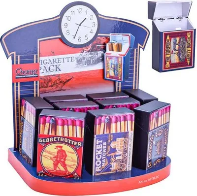 Produktbild von Zigarettenbox  20er Streichholz Design Zigarettenschachtel cigarette box matches