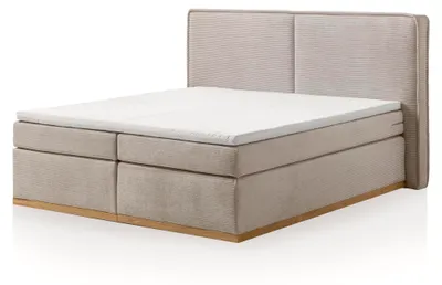 Produktbild von LIVOJO S13 Schlafzimmer Boxspringbett 180 x 200 cm CORD Webvelours Hellbeige