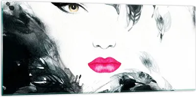 Produktbild von Bilder auf glas - Frau Abstraktion - 120x50cm - Glasbilder - Wandbilder - Kunstdruck - zum Aufhängen bereit - Wanddekoration aus Glas - Glas Bilder - Wandbild auf Glas - Einteilig - GAB120x50-3663