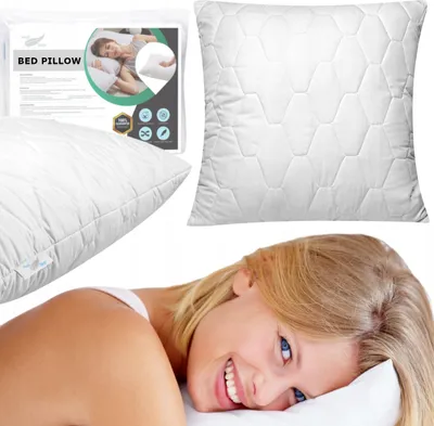 Obrázok produktu pre vankúš 40 x 40 cm, prešívaný vankúš s výplňou zo silikónovej peny, prémiový vankúš na spanie od Medi Slee