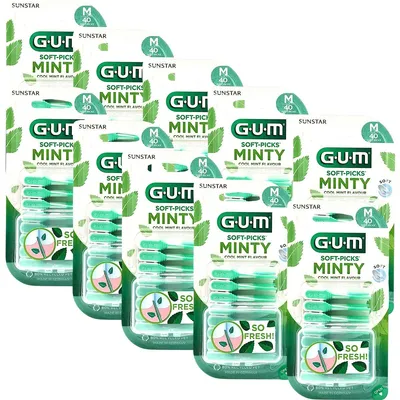 Produktbild von 10 GUM Soft-Picks Minty Medium 10x 40 Stück