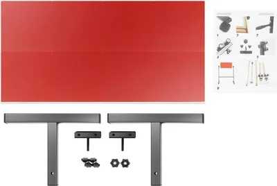 Produktbild von Tischtennis Rückschlagbrett, verstellbarer Winkel, höhenverstellbar, Rot