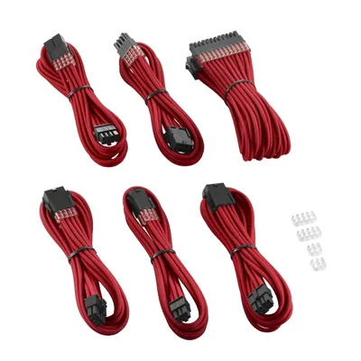 Produktbild von Cablemod ModMesh, Stecker, Buchse, Gerade, Gerade, Schwarz, Rot, 259 mm
