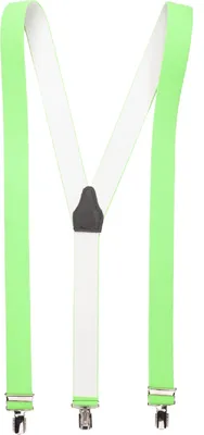 Produktbild von ZUKUNFTSENKEL Hosenträger Y-Form, Grün, für Herren & Damen, 3 starke Clips, Polyester Elastan, 3,5 cm breit, längenverstellbar 60-95 cm