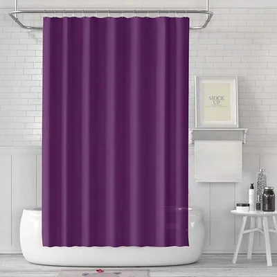 Obrázek produktu pro Sada voděodolné sprchové záclony o rozměrech 180 x 180 cm s 12 háčky do koupelny
