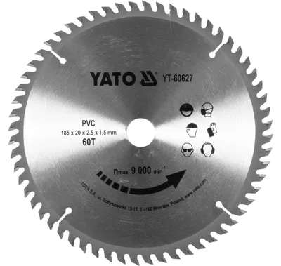 Produktbild von Yato YT-60627, Polyvinylchlorid (PVC), 18,5 cm, 2 cm, 9000 RPM, 1 Stück(e)