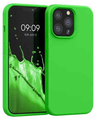 Produktbild von kwmobile Handyhülle für iPhone 13 Pro Hülle, für iPhone 13 Pro Case - Hülle Silikon - kabelloses Laden - Limettengrün
