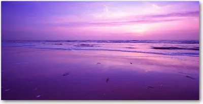 Produktbild von Tulup® Leinwandbild - 140x70 cm - Wandkunst - Drucke auf Leinwand - Leinwanddruck  - Landschaften - Lila - Sonnenuntergang Meer