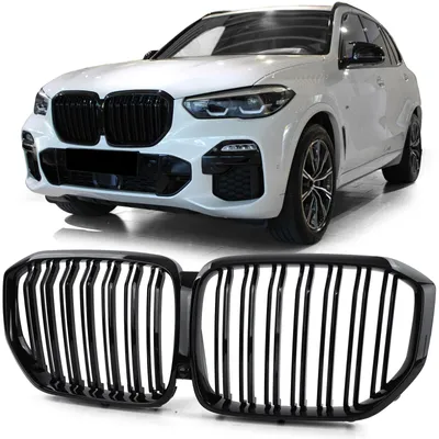 Kühlergrill Performance Doppelsteg SCHWARZ GLANZ für BMW X5 G05 ab 2018 – Produktansicht