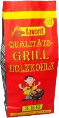 Produktbild von Favorit Grill Holzkohle 3 kg Sack, grosse Körnung, brennt schnell an