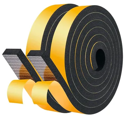 Produktbild von Dichtungsband Dichtungsstreifen Schaumstoffband - 4 m - Schwarz - 19 mm x 8 mm - Für Türen und Fenster