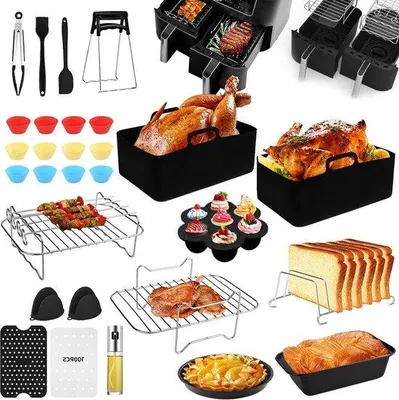 Obrázok produktu pre 128-dielna sada príslušenstva pre dvojzónovú fritézu – dvojradový rošt do fritézy