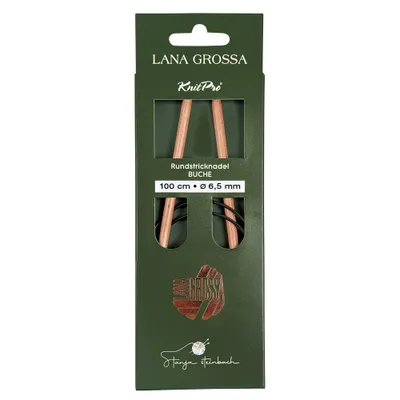 Produktbild von Lana Grossa - Rundstricknadel Holz Buche 100cm 6,5mm