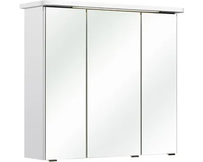 Produktbild von Spiegelschrank pelipal 3 trg. Agira weiß 72x75 cm IP 44 (fremdkörper- und spritzwassergeschützt)