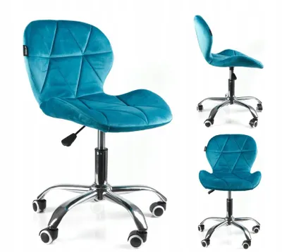 Image de Chaise de bureau en velours Chaise pivotante Chaise de bureau Fauteuil de direction Chaise d'ordinateur