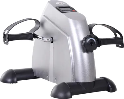 Produktbild von HOMCOM Cvičební kolo Mini Bike Pedal Trainer Tréninkové kolo s LCD displejem Litina Stříbrná 35 x 40 x 31 cm