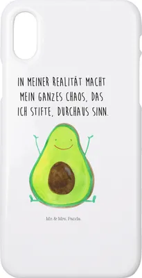 Produktbild von Mr. & Mrs. Panda Iphone 10 Handyhülle Avocado Glücklich - Weiß - Geschenk, X, Chaos, Hülle, Chaotisch, Cover, Handy, Freude