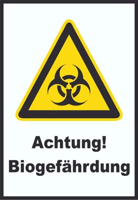 Produktbild von Achtung Biogefährdung A6 Rückseite selbstklebend Schild