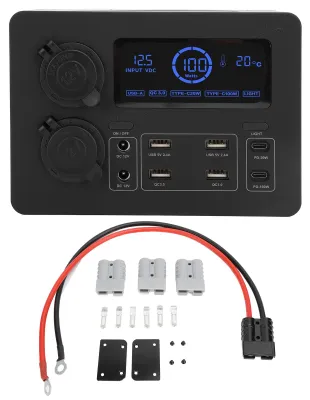 Produktbild von DC12V Mini-Stromverteilerbox, multifunktional, tragbar, für Camping, Angeln, Outdoor-Notfälle, Boot