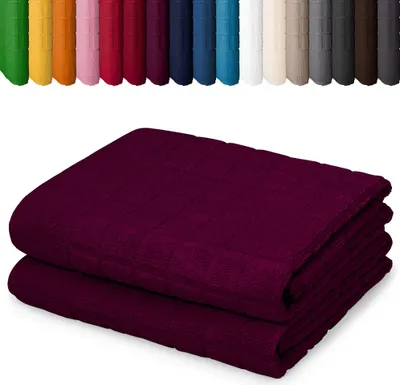 Produktbild von DOPPELPACK Duschvorleger 50 x 70cm Badvorleger Vorleger Badematte Badteppich 100% Baumwolle, Farbe: Brombeere