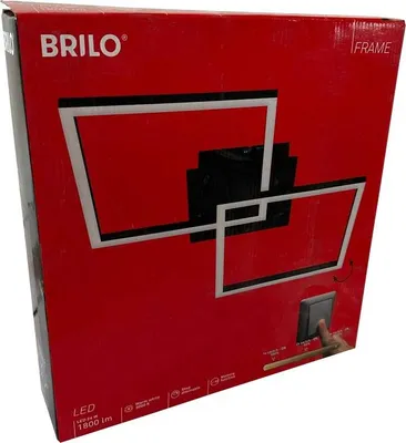 Obrázok produktu pre Briloner LED stropné svetlo Rám čierny 62x37cm 24W 1800lm teplá biela 3000K 3-stupňové stmievanie