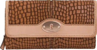 Zdjęcie produktu dla Portfel damski Portfel skórzany Fossil Maddox 24 Clutch Saddle Brown