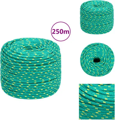 Zdjęcie produktu dla vidaXL Lina do łodzi zielona 8 mm 250 m polipropylen - Liny