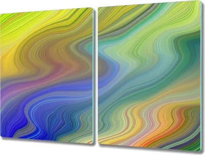 Produktbild von Coloray Schneidebrett Herdabdeckplatte 2x40x52 cm Kochplattenabdeckung Küchenbrett Hackbrett - bunter Sand