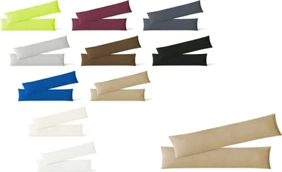 Produktbild von Jersey Kissenbezug Hülle 2 Sparpack Set mit Reißverschluss  hochwertige Qualität 40 x 145 cm sand