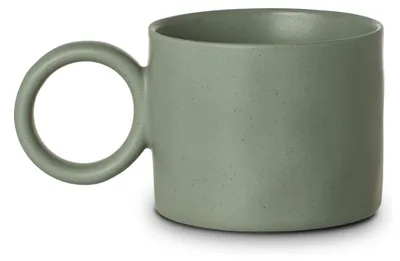 Produktbild von Estia | Teebecher - Trinkbecher - Becher aus Porzellan - 400ml - grün - Kaffeebecher - rustikal boho
