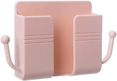 Obrázek produktu pro Nástěnný držák na dřez s dvojitým háčkem, samolepicí kuchyňský organizér (růžový)