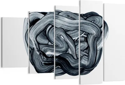 Produktbild von Bild auf Leinwand - Leinwandbild - 5 Teile - Abstraktion schwarz verschwommen - 150x100cm - Wand Bild - Wanddeko - Wandbilder - Leinwanddruck - Bilder - Wanddekoration - Leinwand bilder EG150x100-4874