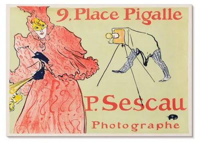 Produktbild von POSTER - 29x21 cm (A4) - Henri de Toulouse-Lautrec - Le Photographe Sescau (1894), hochauflösender Druck von Henri de Toulouse-Lautrec -  Wandbild für Wohnzimmer Schlafzimmer & Flur, Modernes Poster Wanddeko, Ungerahmt