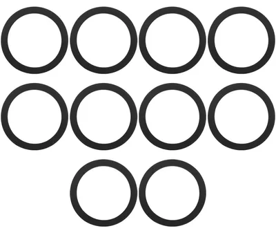 Gummi-Flachdichtungen 45x36x2 mm, 10 Stück für Siphon