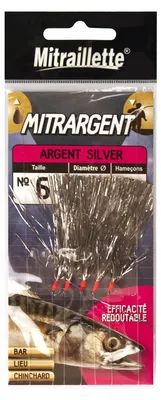 Produktbild von Ragot Mitrargent 5 Haken Gr. 1/0 0.50mm - Makrelenvorfach