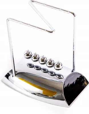 Produktbild von Newton Pendel Groß Metall Kugelstoßpendel Physik Spielzeug Schreibtisch Deko 19cm