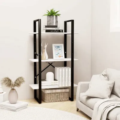 Immagine prodotto di The Living Store Scaffale portaoggetti bianco 60x30x105 cm in legno di pino massiccio