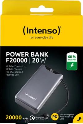 Obrázek produktu pro Intenso 7332054, 20000 mAh, Lithium-polymerová (LiPo), Power Delivery 3.0, Quick Charge 3.0, 20 W, Šedá