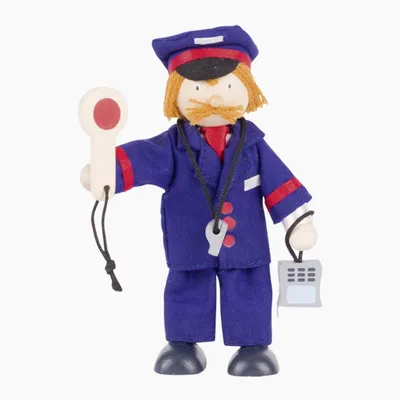 Produktbild von goki 51602 Biegepuppe Zugbegleiter, bunt (1 Stück)