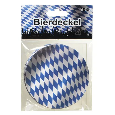 Produktbild von 10 BIERDECKEL BAYERN  TISCHDEKO DEKO Bayrisch Raute