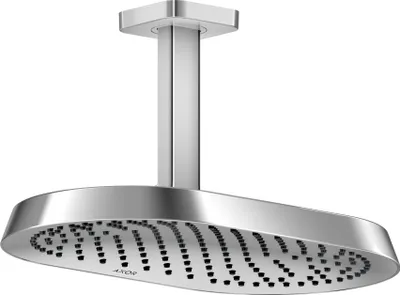 Produktbild von hansgrohe AXOR ShowerSphere Kopfbrause 370/220 1-jet EcoSmart mit Deckenanschluss, 39761000