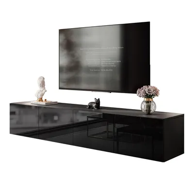 Produktbild von TV-Hängeschrank COLGANTE 200 Schwarz Hochglanz mit LED