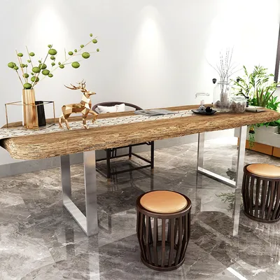 Produktbild von Montixx® 2er Set (1 Paar) Tischkufen& Tischbeine Tischuntergestell Möbelfüße aus Edelstahl B90 cm x H72 cm